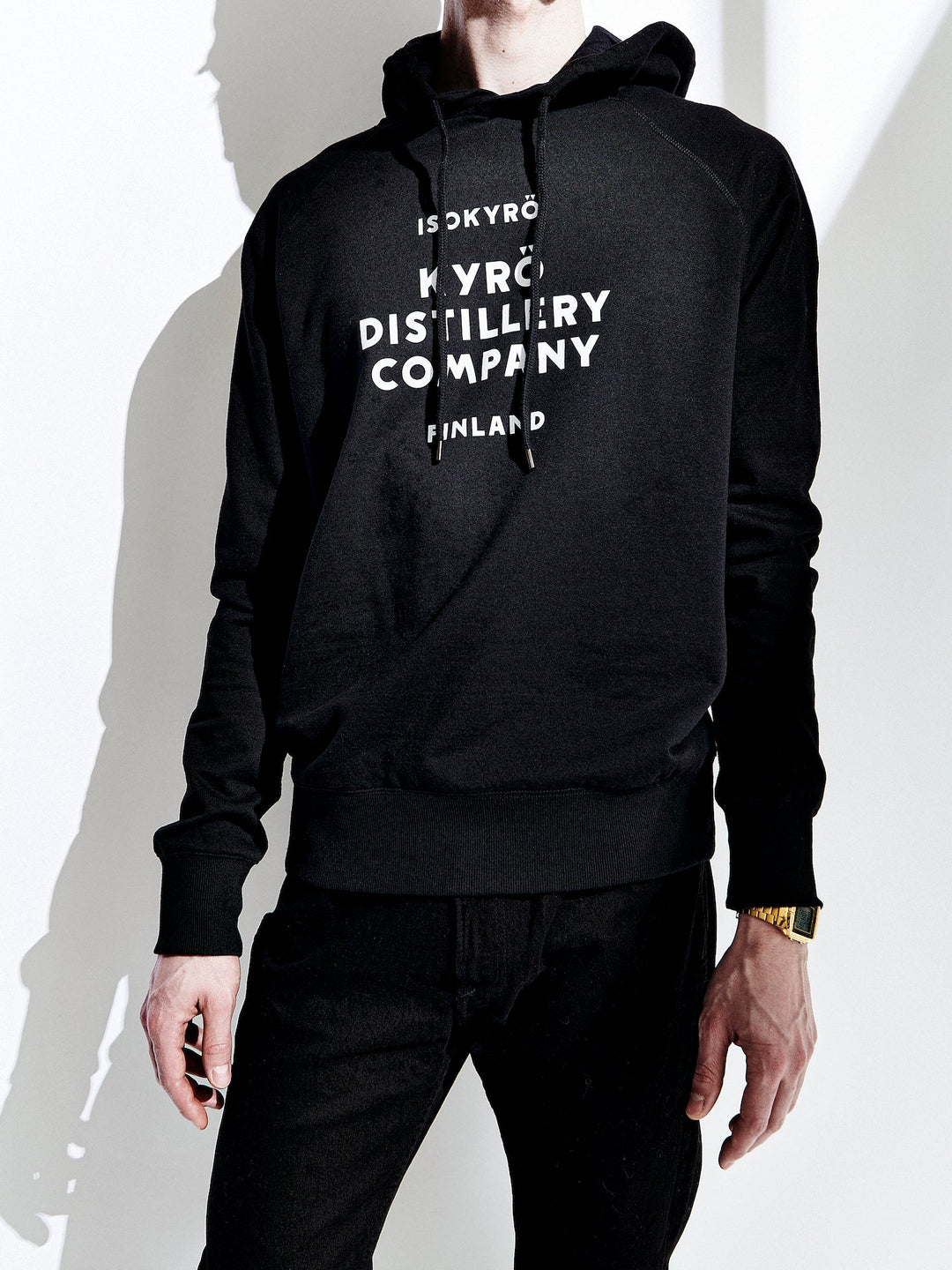 Kyrö Distillery Hoodie. Black. Unisex.